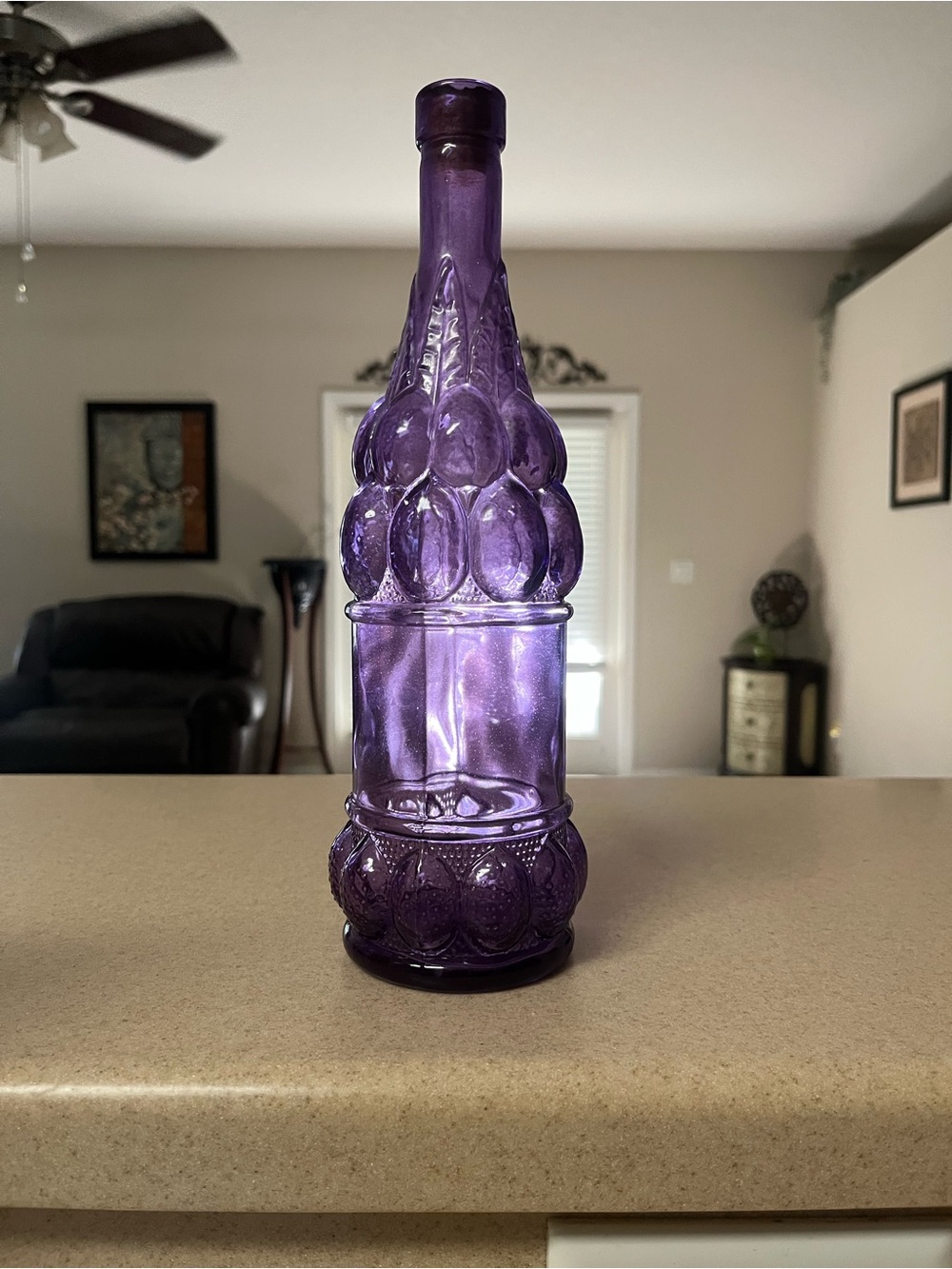 Vintage Himark Vimaco Made In Spain Purple Glass Bottle